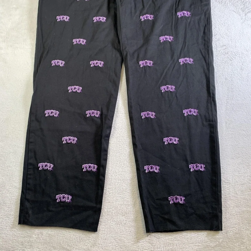 TCU Horned Frogs Pants‎ Mens 42x36 (Tag 44) Black Purple Pennington & Bailes NEW